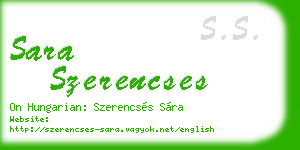 sara szerencses business card